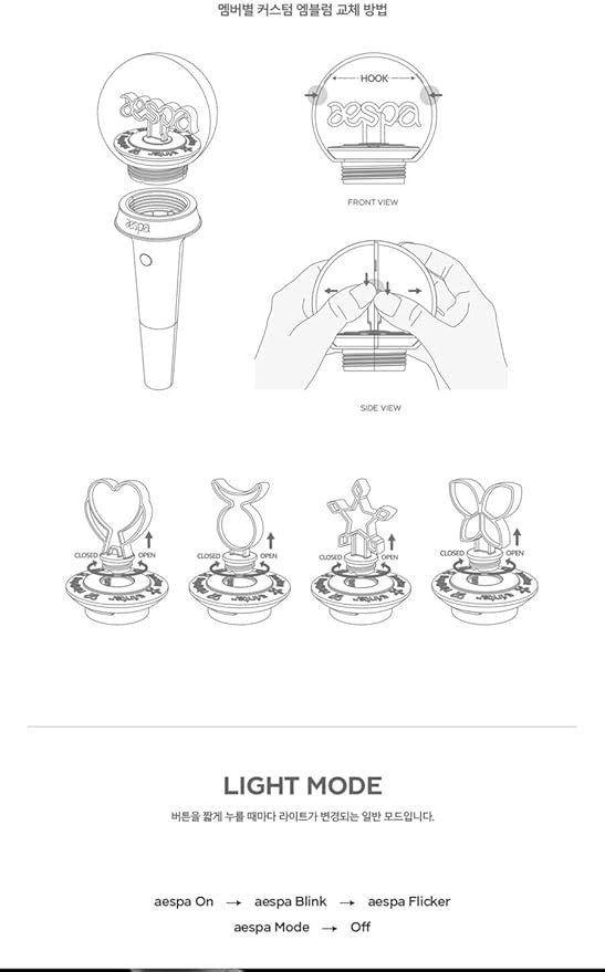 Aespa Official Light Stick Fanlight Md Goods K Pop Sealed