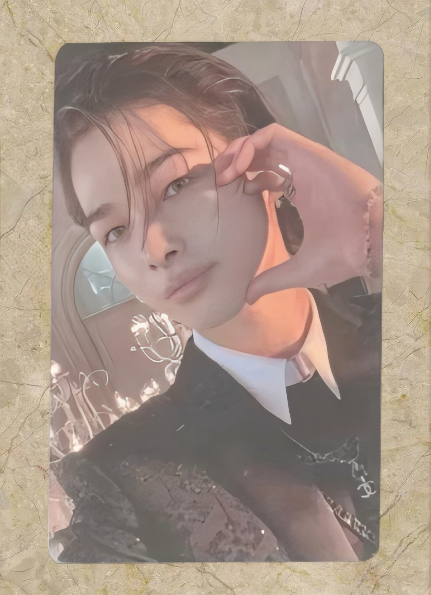 Front view of enhypen Niki Dark Blood Powerstation 2.0 Pob Photocard photocard