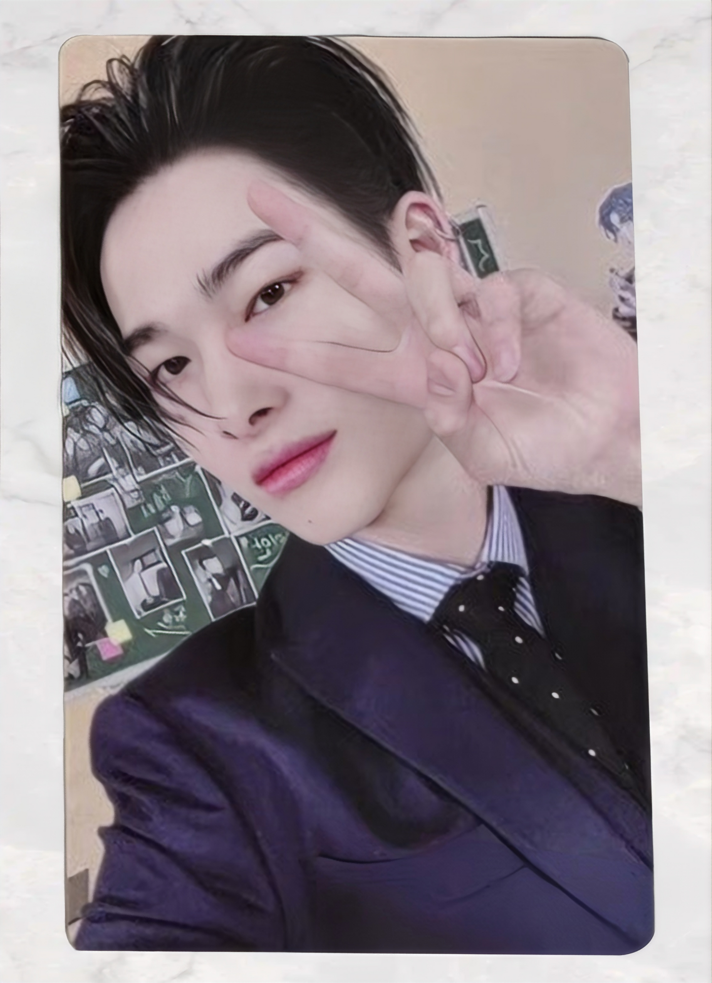 Front view of enhypen Niki Dark Blood Yzy Yizhiyu Pre-Order Benefit Pob Photocard photocard