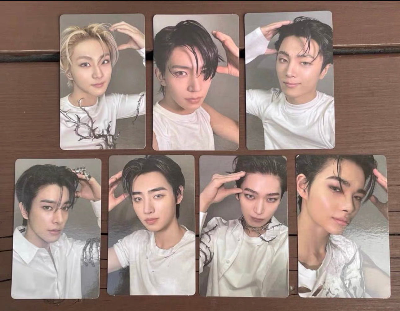 Front view of enhypen Fullset Desire Unleash Bath Bomb Pob Photocard photocard