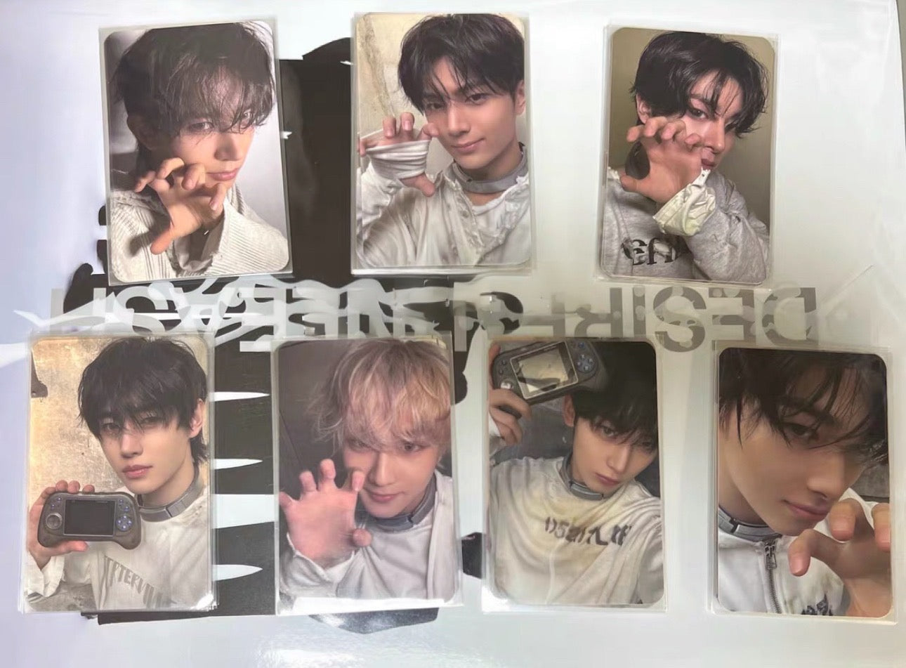 Front view of enhypen Ot7 Dark Blood Powerstation 2.0 Pob Photocard photocard