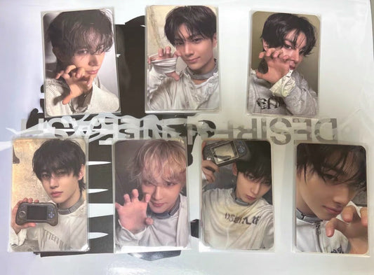 Front view of enhypen Ot7 Dark Blood Powerstation 2.0 Pob Photocard photocard