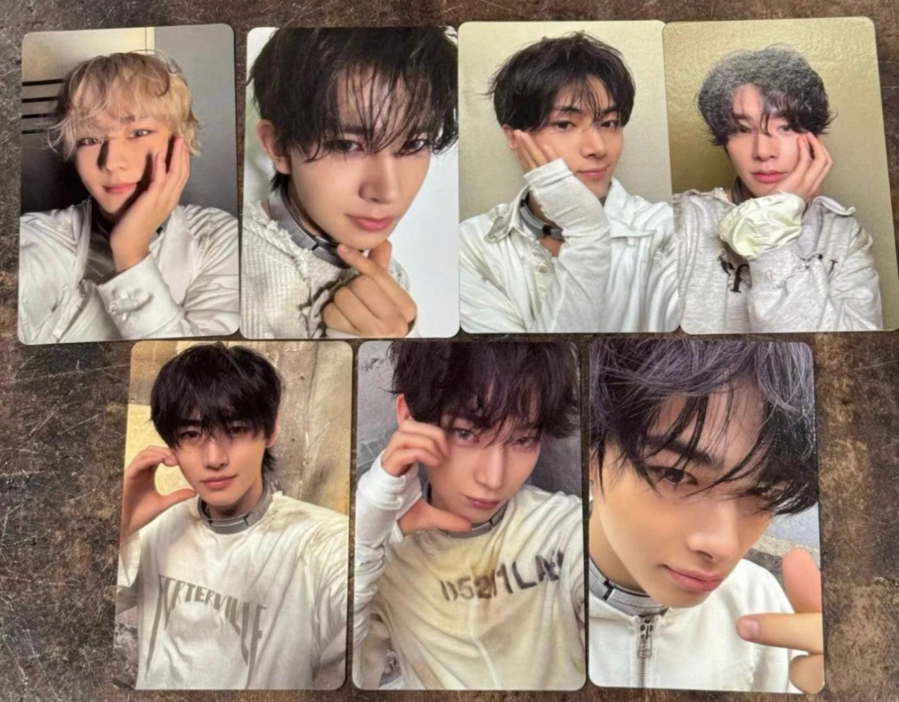 Front view of enhypen Ot7 Dimension Dilemma Powerstation Pob Photocard photocard