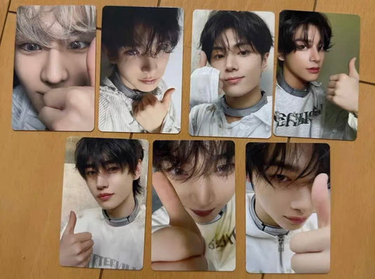 Front view of enhypen Ot7 Orange Blood Yzy 1.0 Video Call Pob Photocard photocard