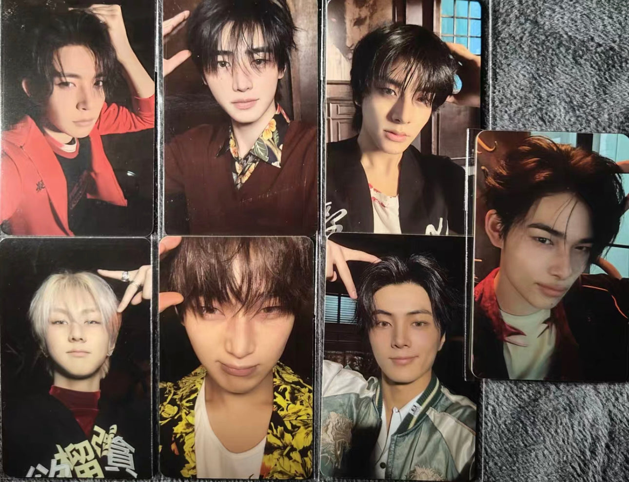 Front view of enhypen Ot7 Orange Blood Yzy 5.0 Video Call Pob Photocard photocard