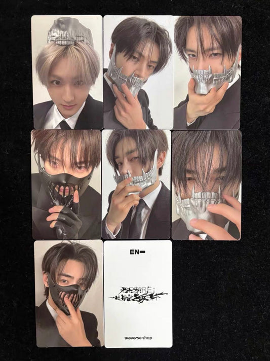 Front view of enhypen Fullset Desire Weverse Pob Photocard photocard