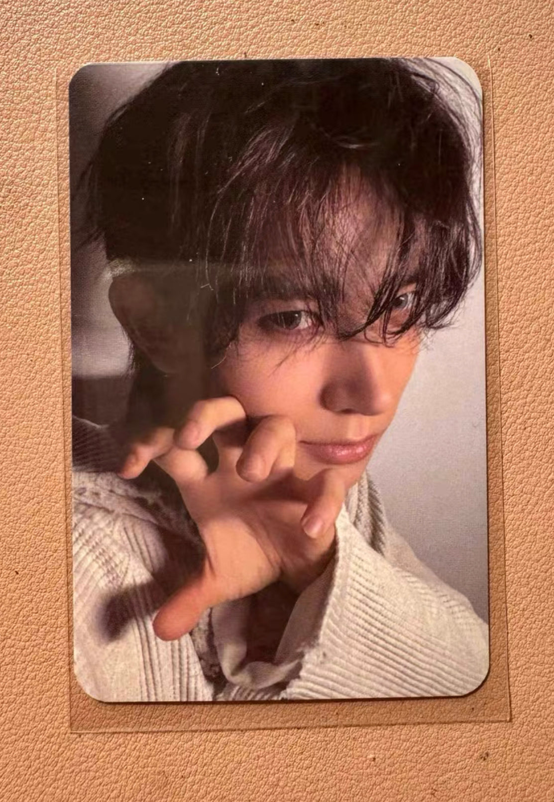 Front view of enhypen Heeseung Dark Blood Powerstation 2.0 Pob Photocard photocard