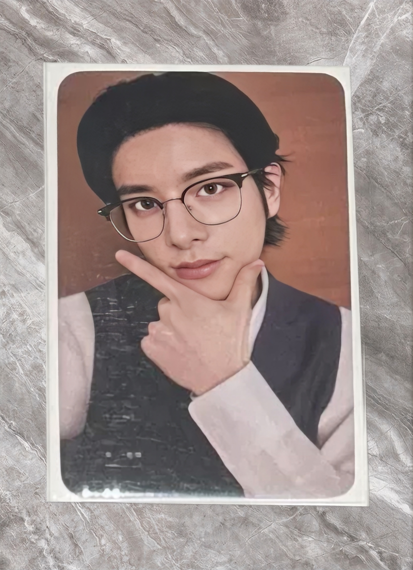 Front view of enhypen Jake Dark Moon Powerstation Pob Photocard photocard