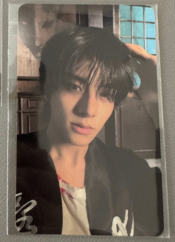 Front view of enhypen Jake Orange Blood Yzy 5.0 Video Call Pob Photocard photocard