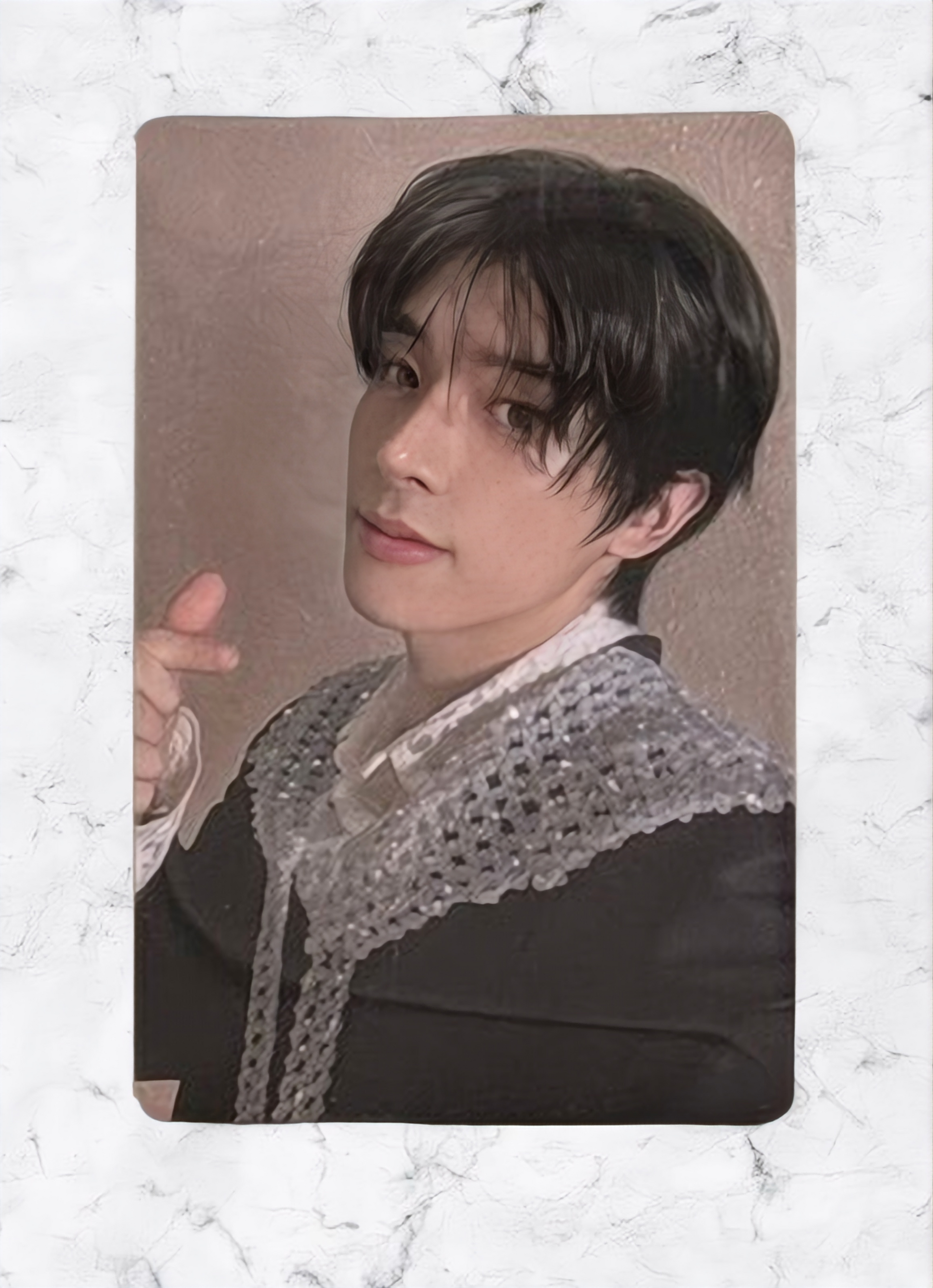 Front view of enhypen Jake Orange Blood Yzy 1.0 Video Call Pob Photocard photocard