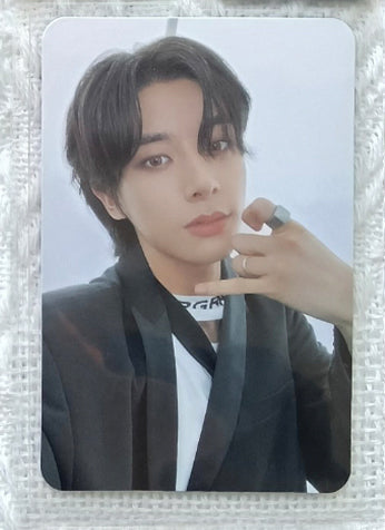 Front view of enhypen Jake Romance Untold Olive Young Pob Photocard photocard