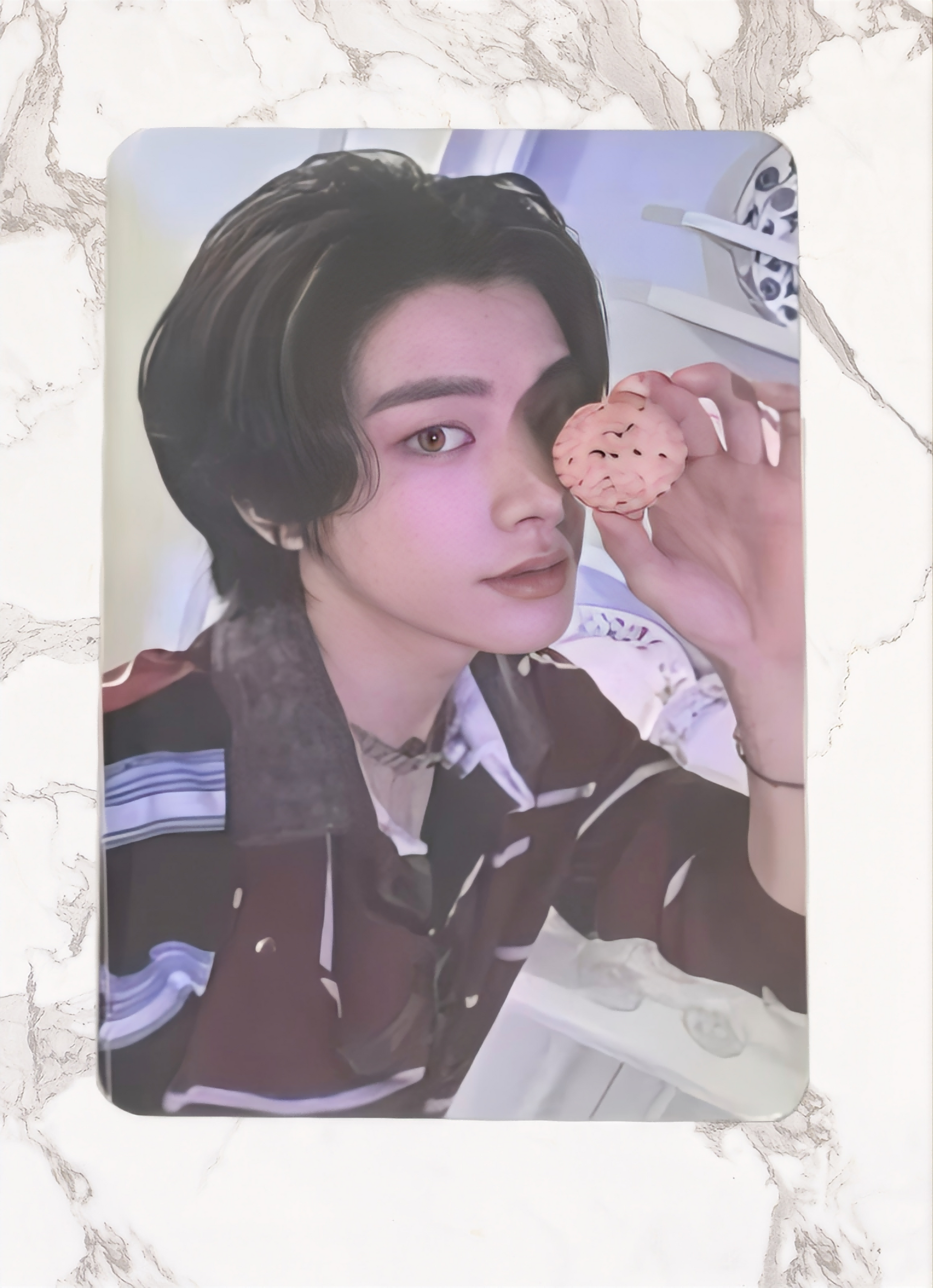 Front view of enhypen Jake Untold Romance Gs25 Lucky Draw Pob Photocard photocard