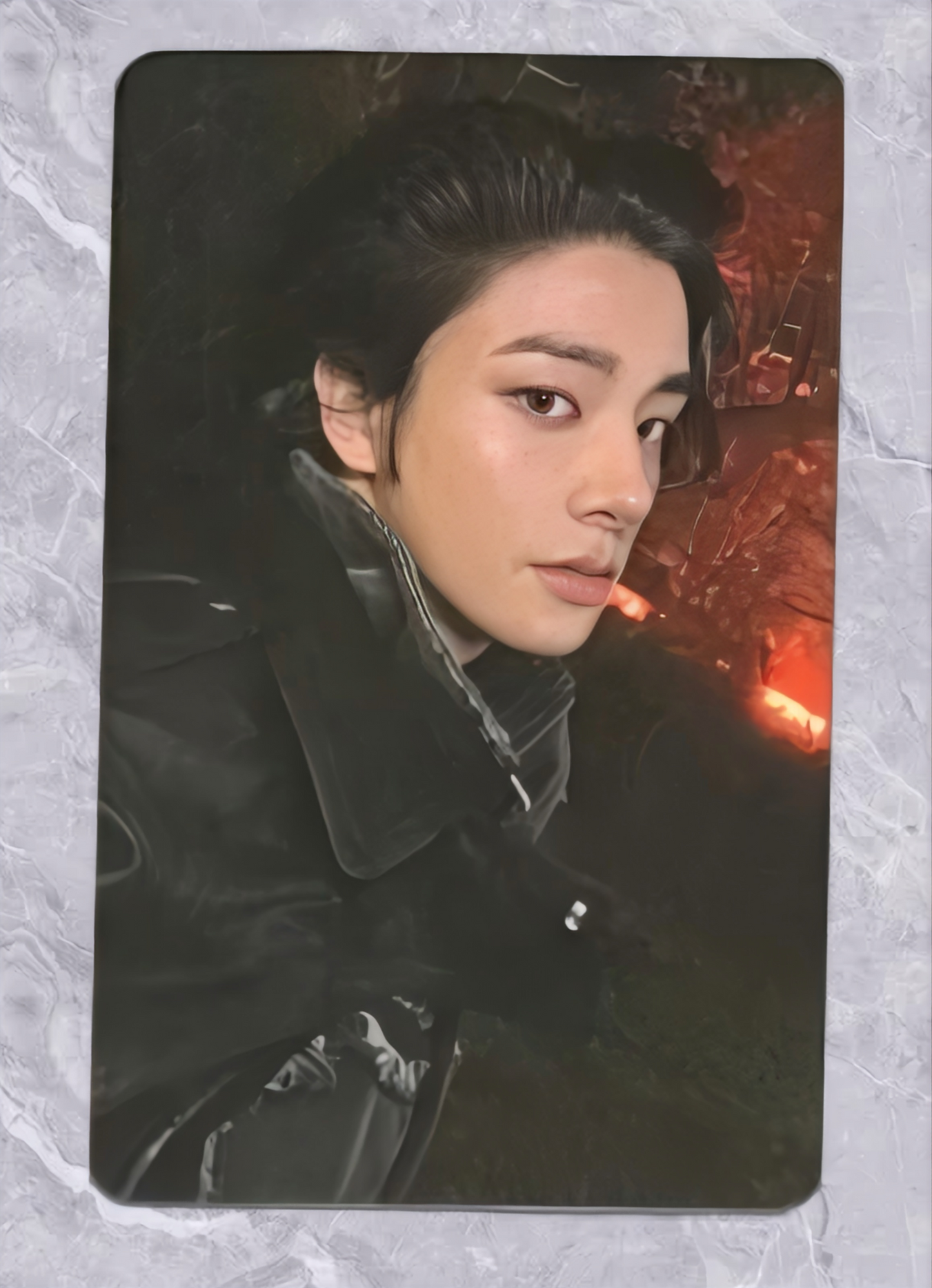 Front view of enhypen Jake Untold Romance Music Art Lucky Draw Pob Photocard photocard