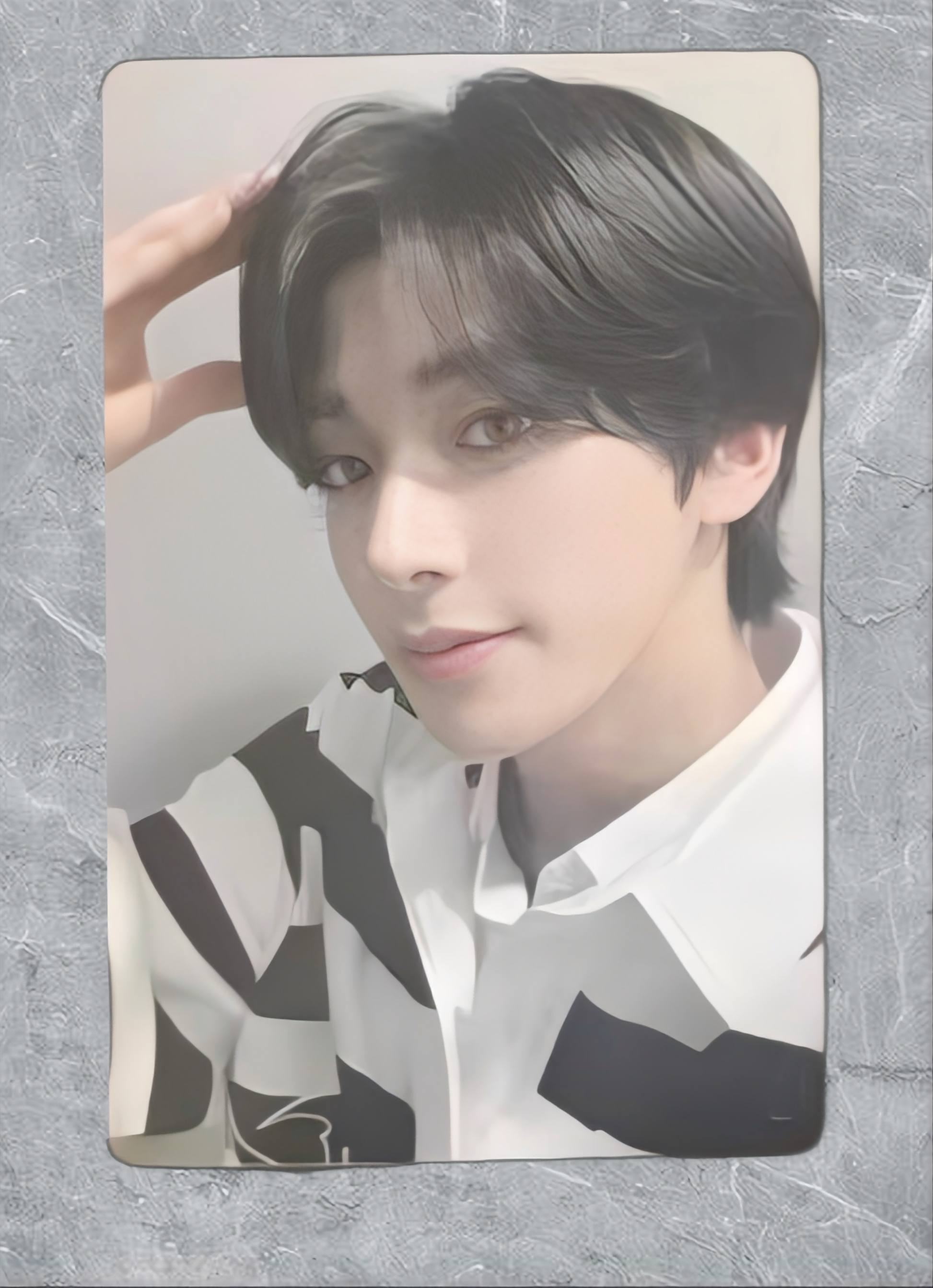 Front view of enhypen Jake Untold Romance Yzy 6.0 Audio Pob Photocard photocard