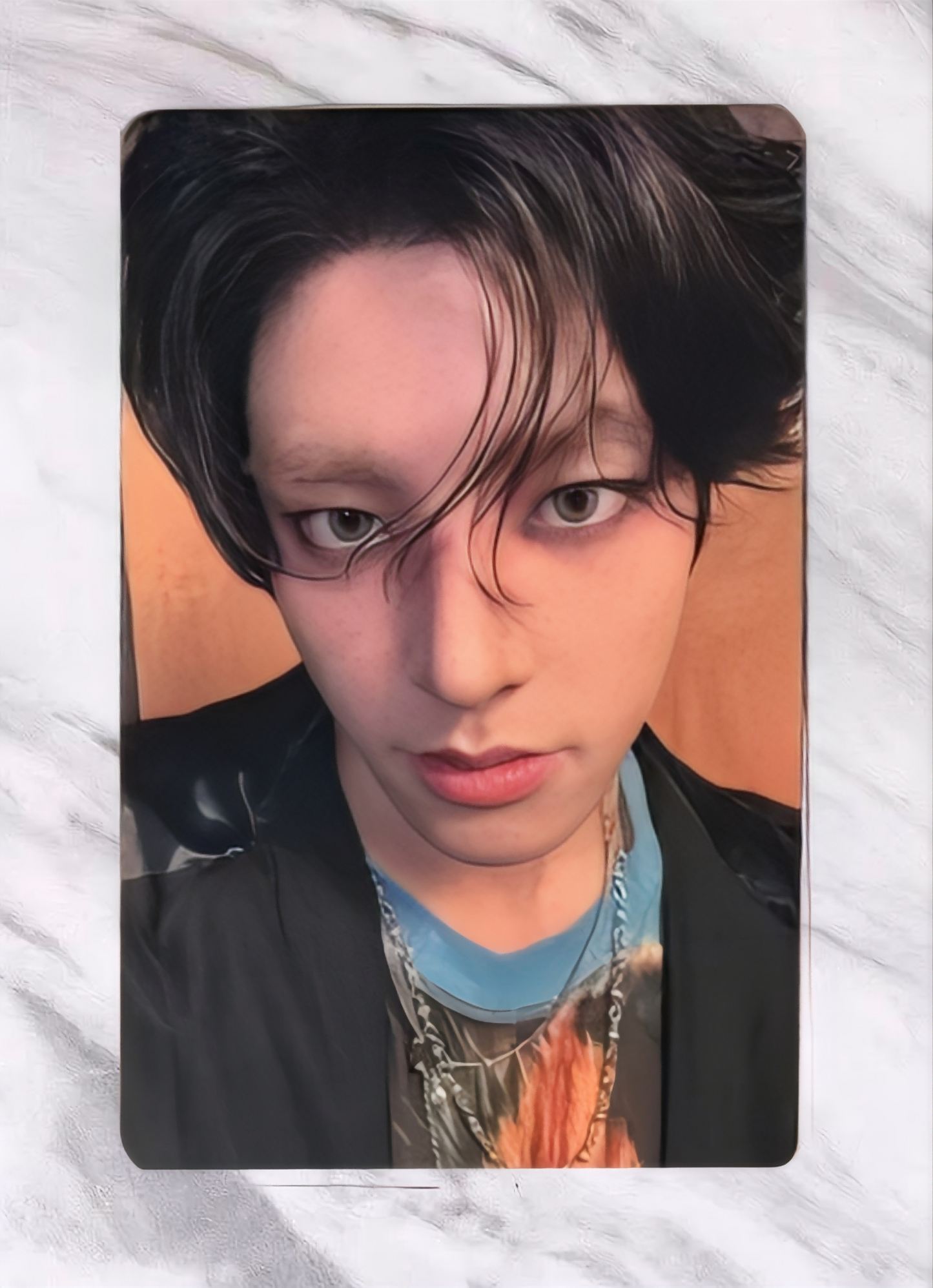 Front view of enhypen Jake Untold Romance Yzy Yizhiyu 5.0 Lucky Draw Pob Photocard photocard