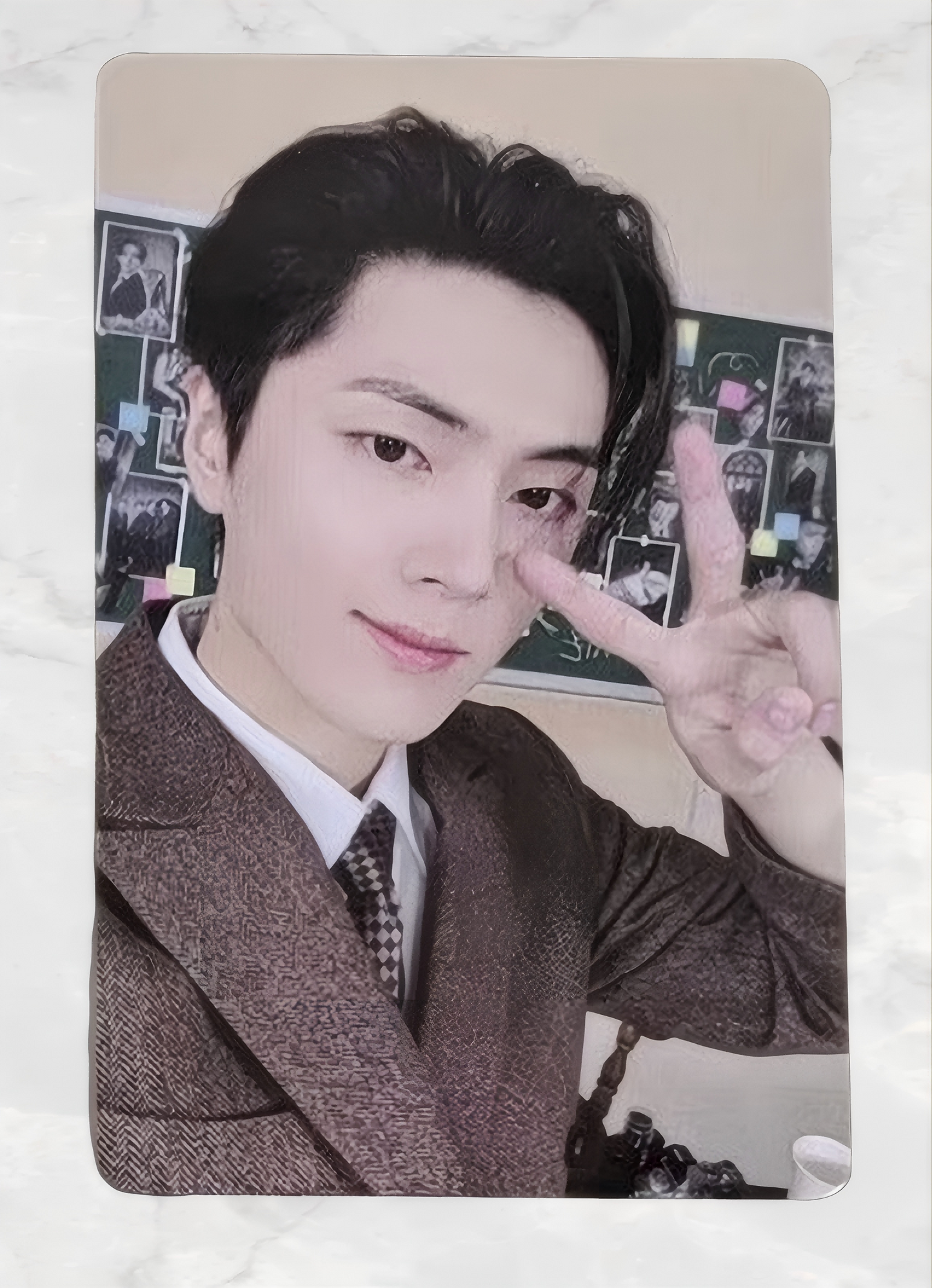 Front view of enhypen Jay Dark Blood Yzy Yizhiyu Pre-Order Benefit Pob Photocard photocard