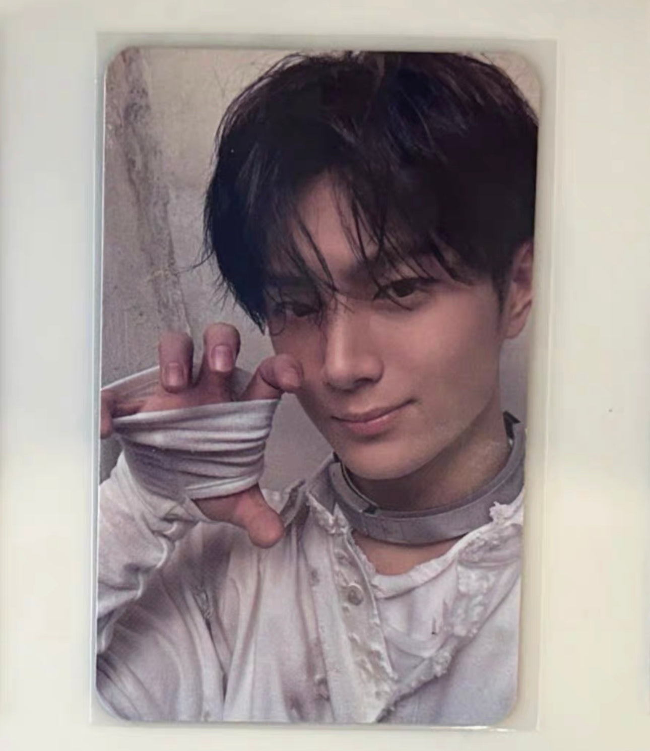 Front view of enhypen Jay Dark Blood Powerstation 2.0 Pob Photocard photocard