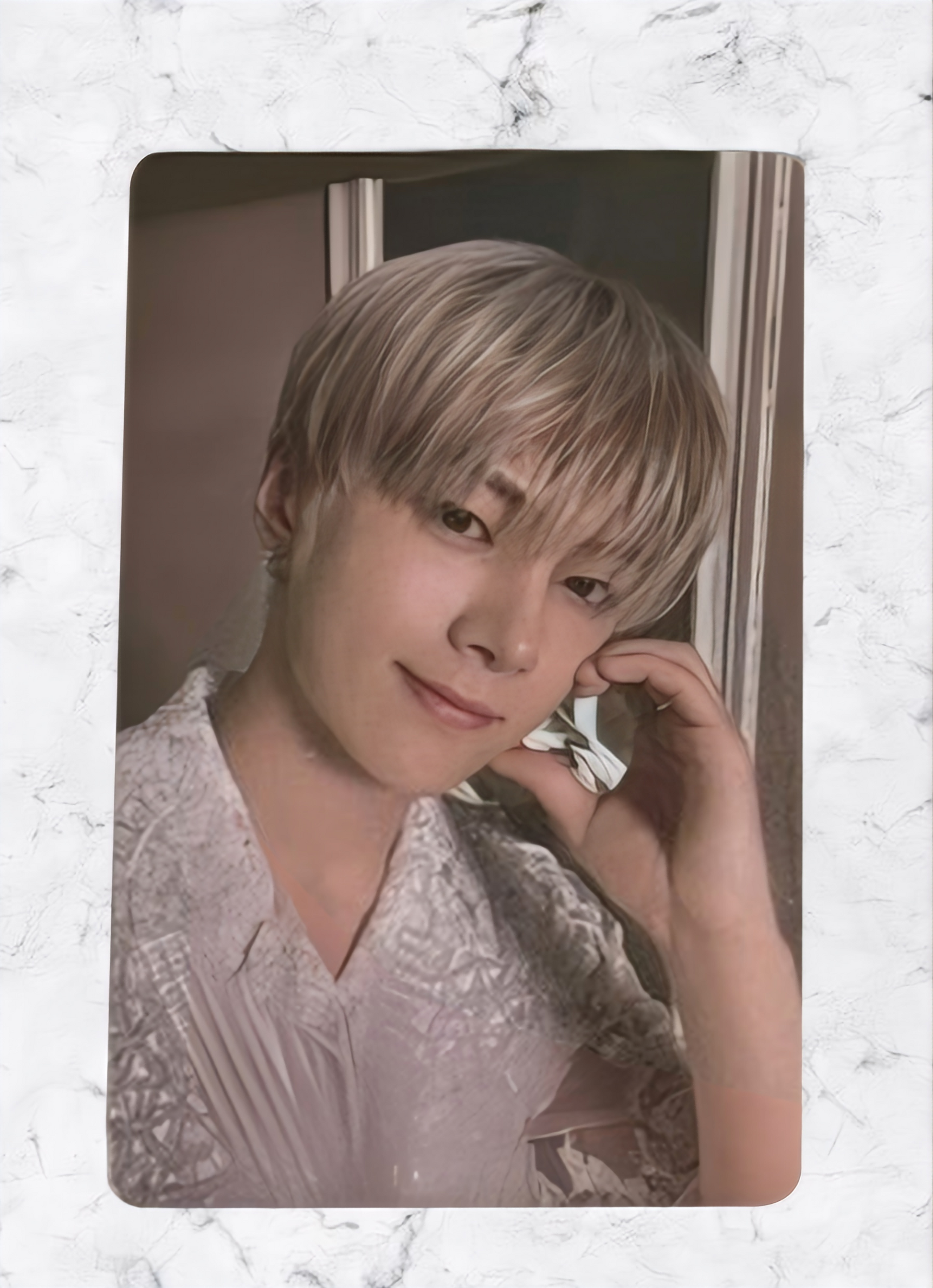 Front view of enhypen Jay Orange Blood Yzy 1.0 Video Call Pob Photocard photocard