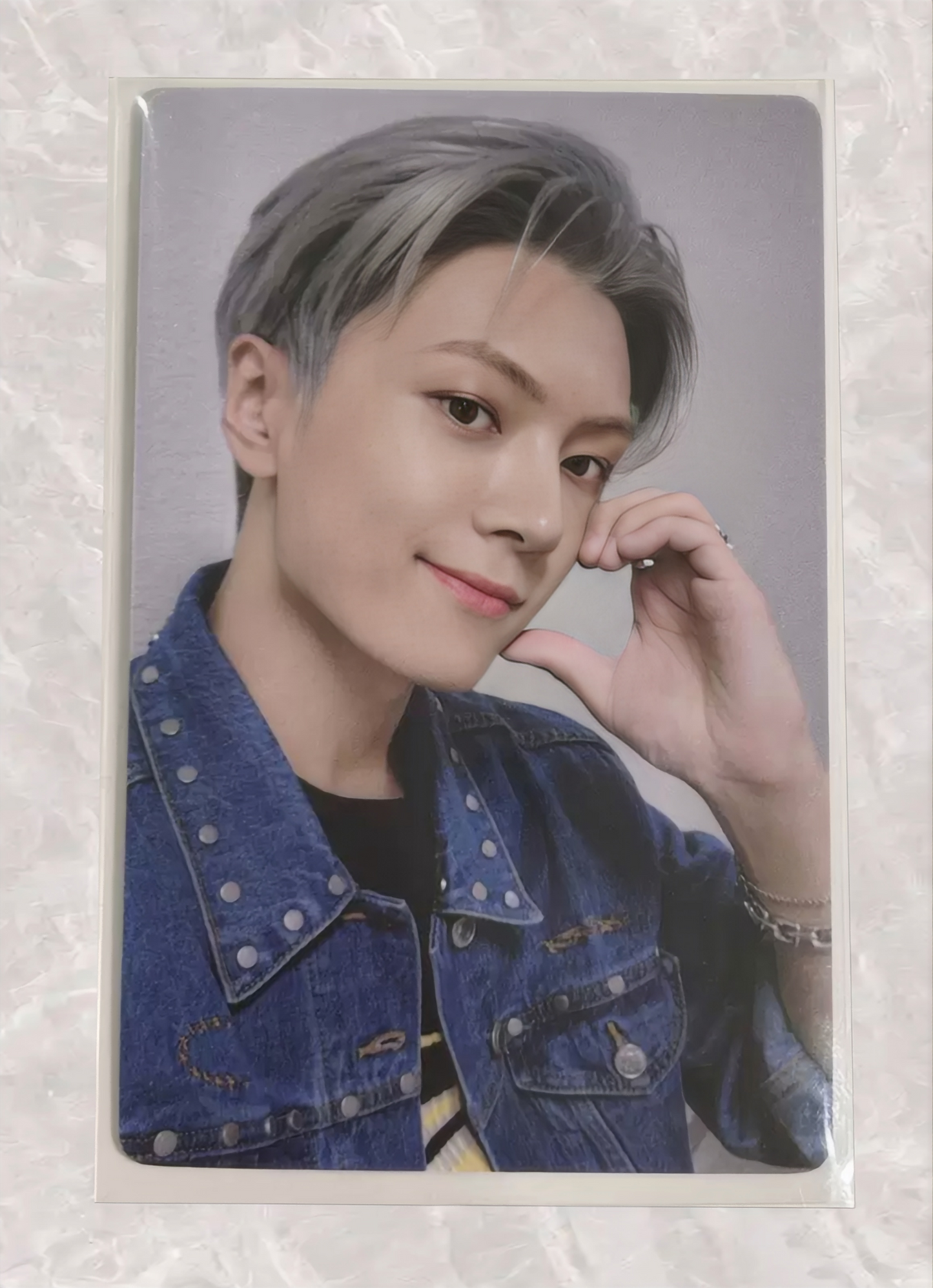 Front view of enhypen Jay Orange Blood Yzy 5.0 Video Call Pob Photocard photocard