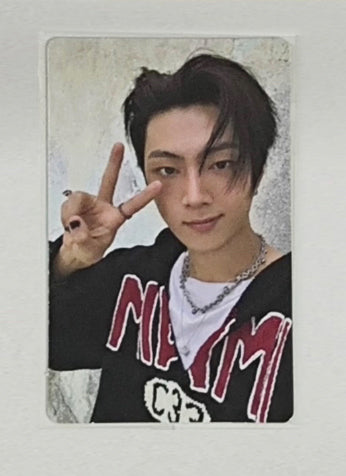 Front view of enhypen Jake Romance Untold Xo Broadcast Photocard photocard