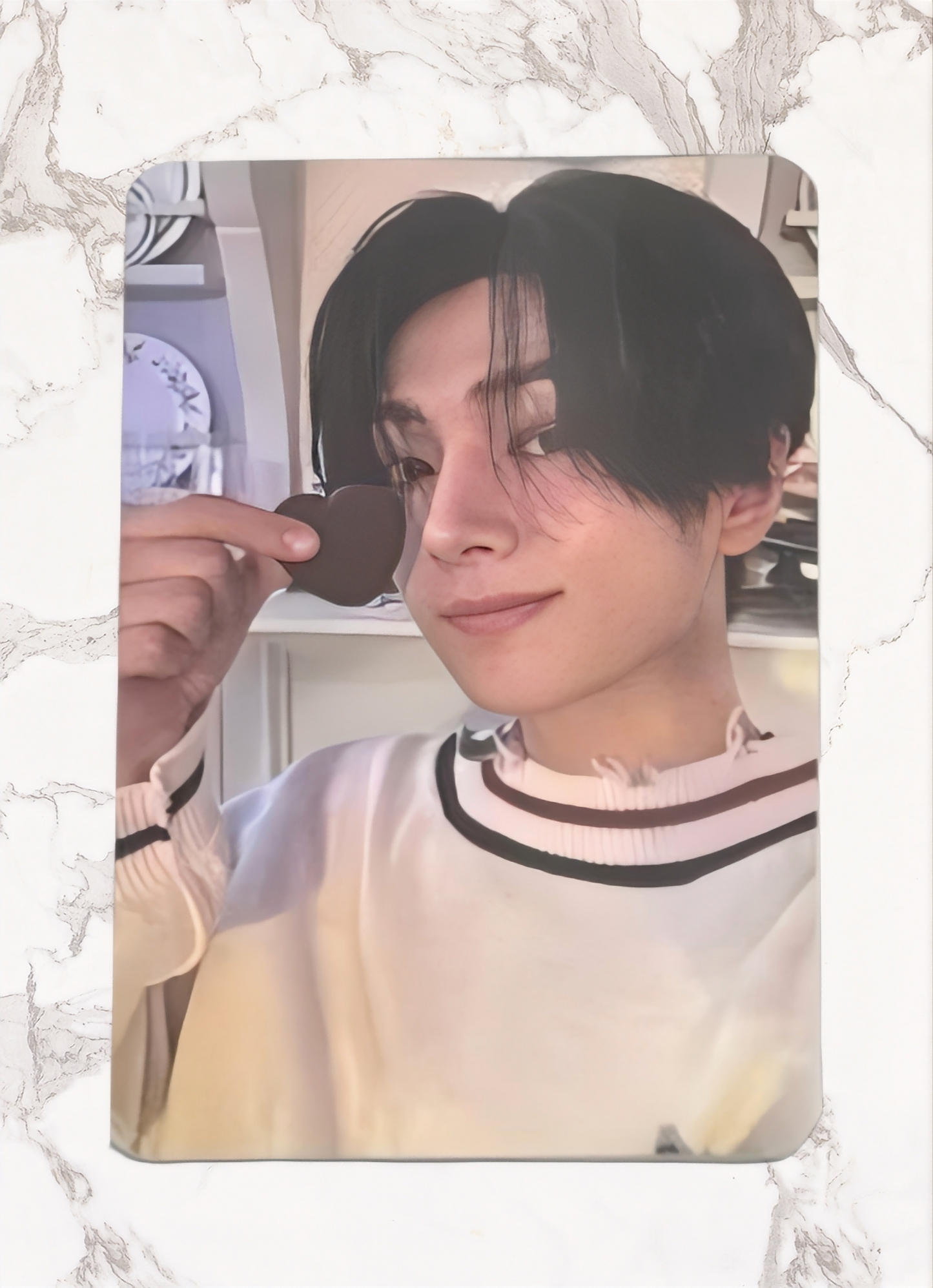 Front view of enhypen Jay Untold Romance Gs25 Lucky Draw Pob Photocard photocard