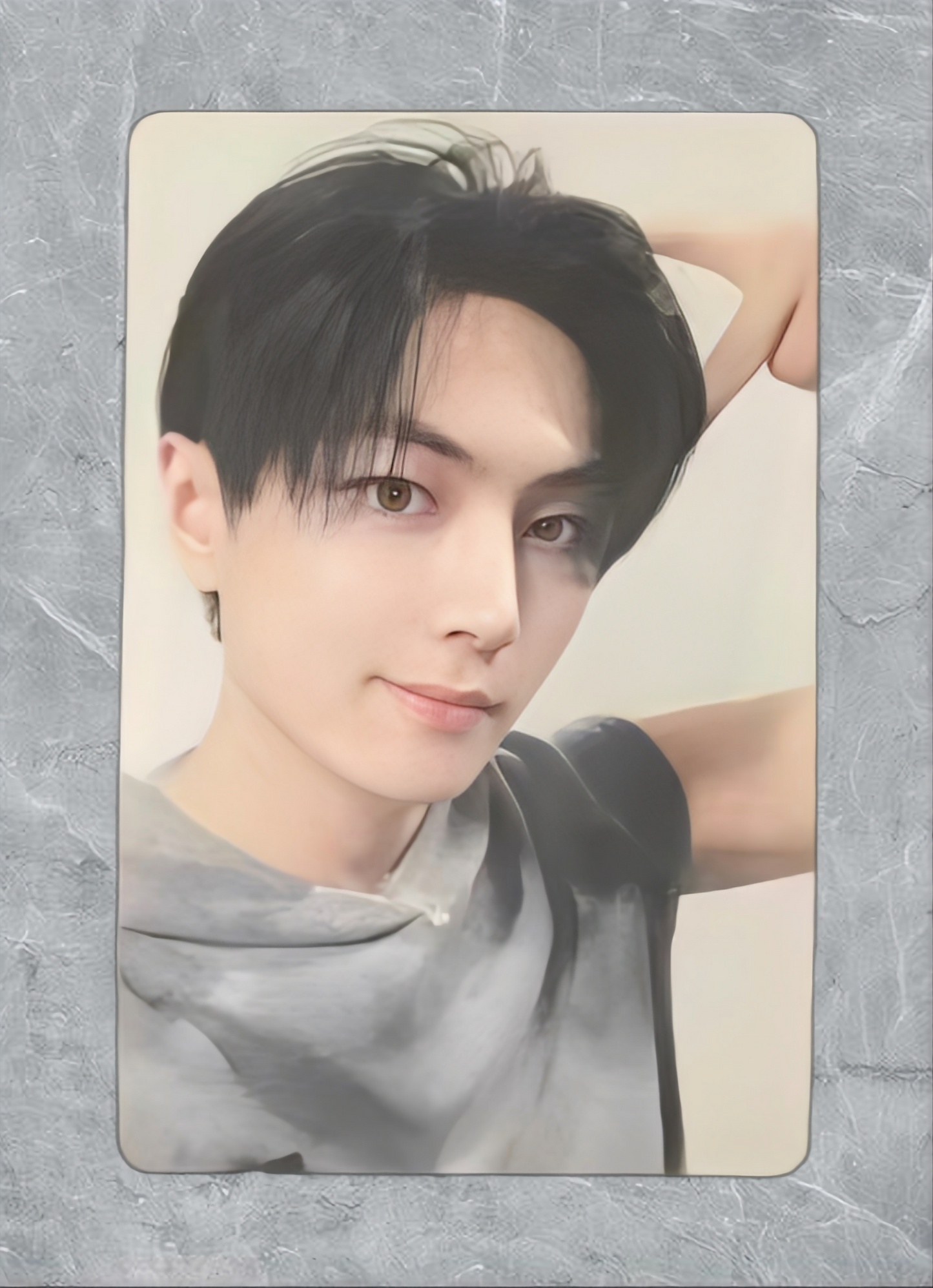 Front view of enhypen Jay Untold Romance Yzy 6.0 Audio Pob Photocard photocard