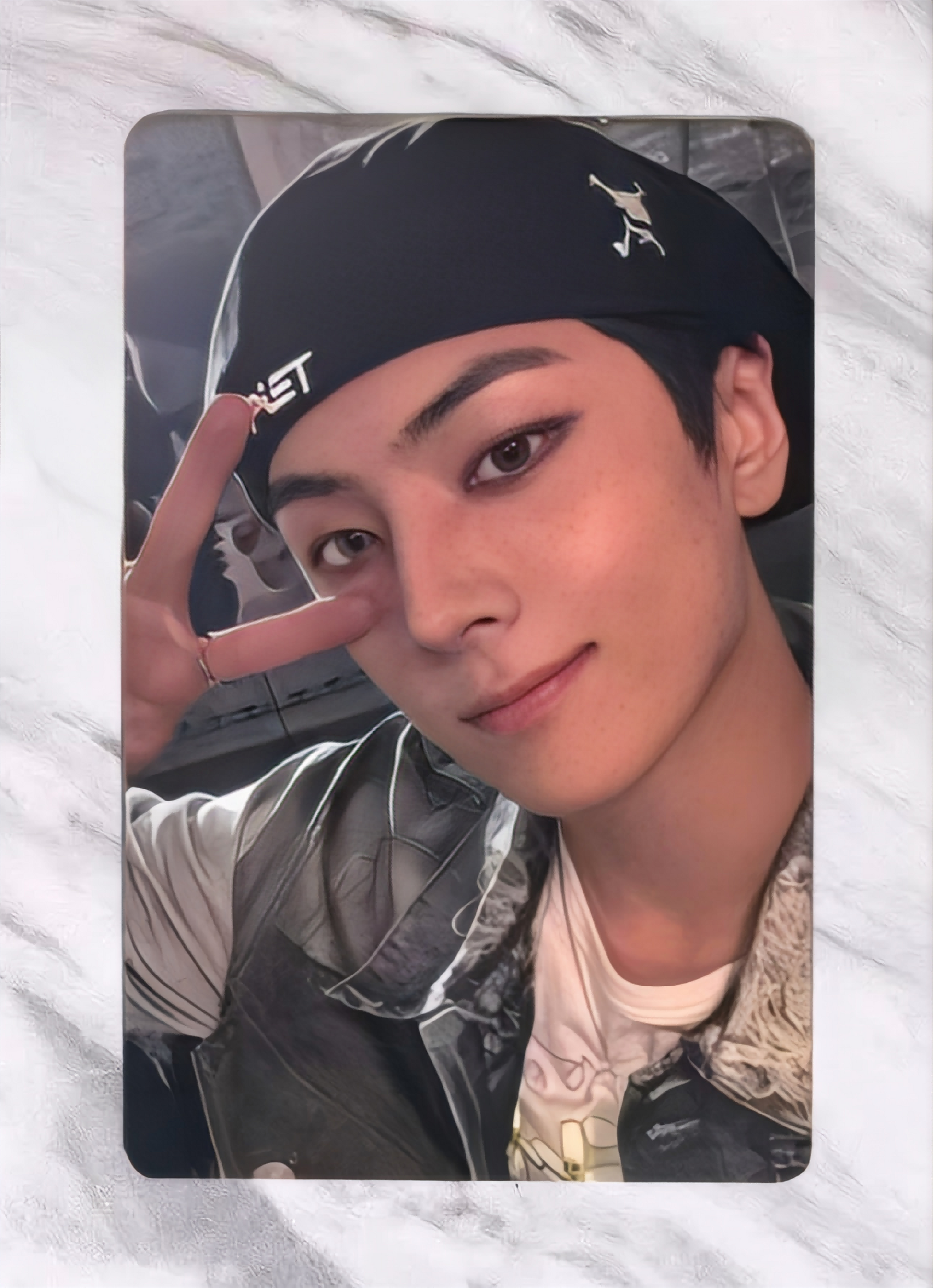 Front view of enhypen Jay Untold Romance Yzy Yizhiyu 5.0 Lucky Draw Pob Photocard photocard