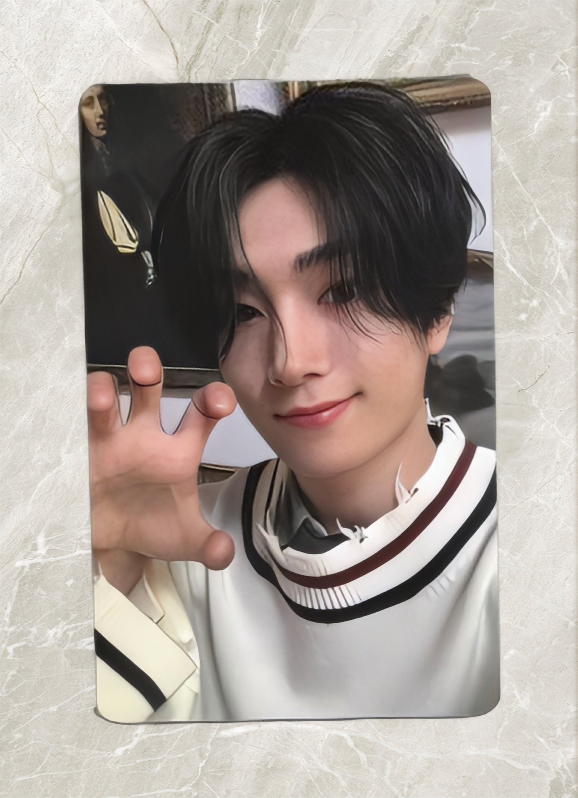 Front view of enhypen Jay Untold Romance Yzy Yizhiyu 5.0 Video Call Pob Photocard photocard