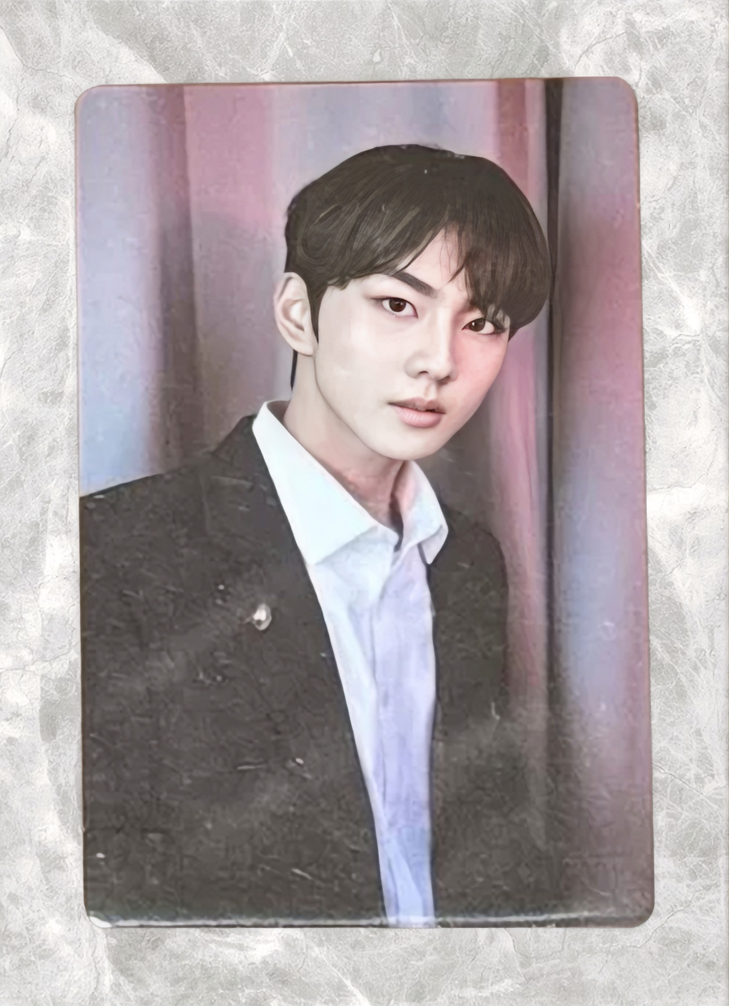 Front view of enhypen Jungwon Border Carnival M2U Pob Photocard photocard