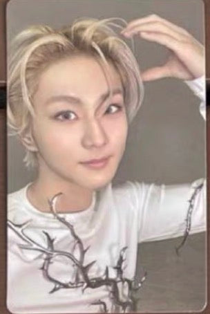 Front view of enhypen Jungwon Desire Unleash Bath Bomb Pob Photocard photocard