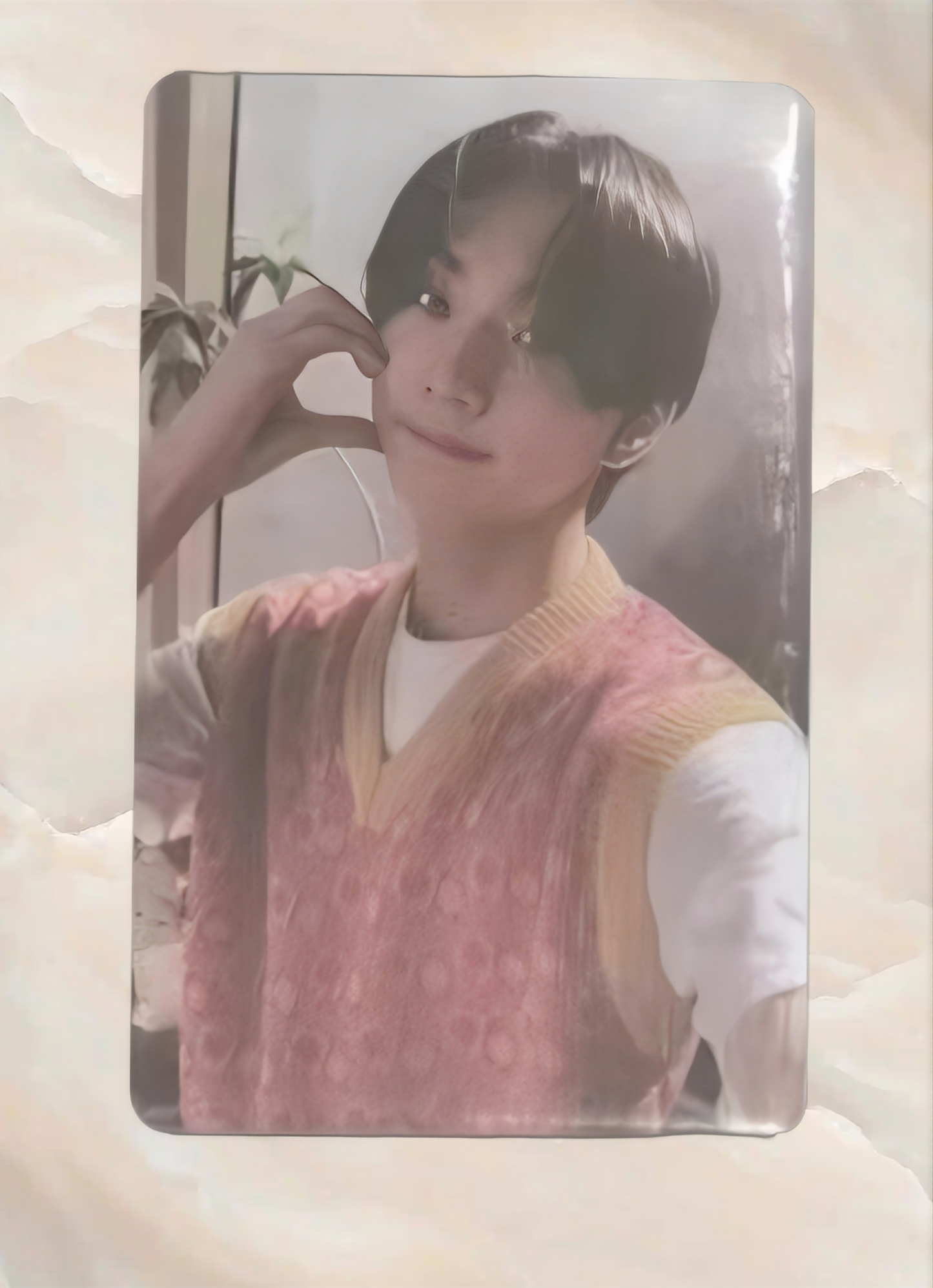 Front view of enhypen Jungwon Dimension Dilemma Powerstation Pob Photocard photocard