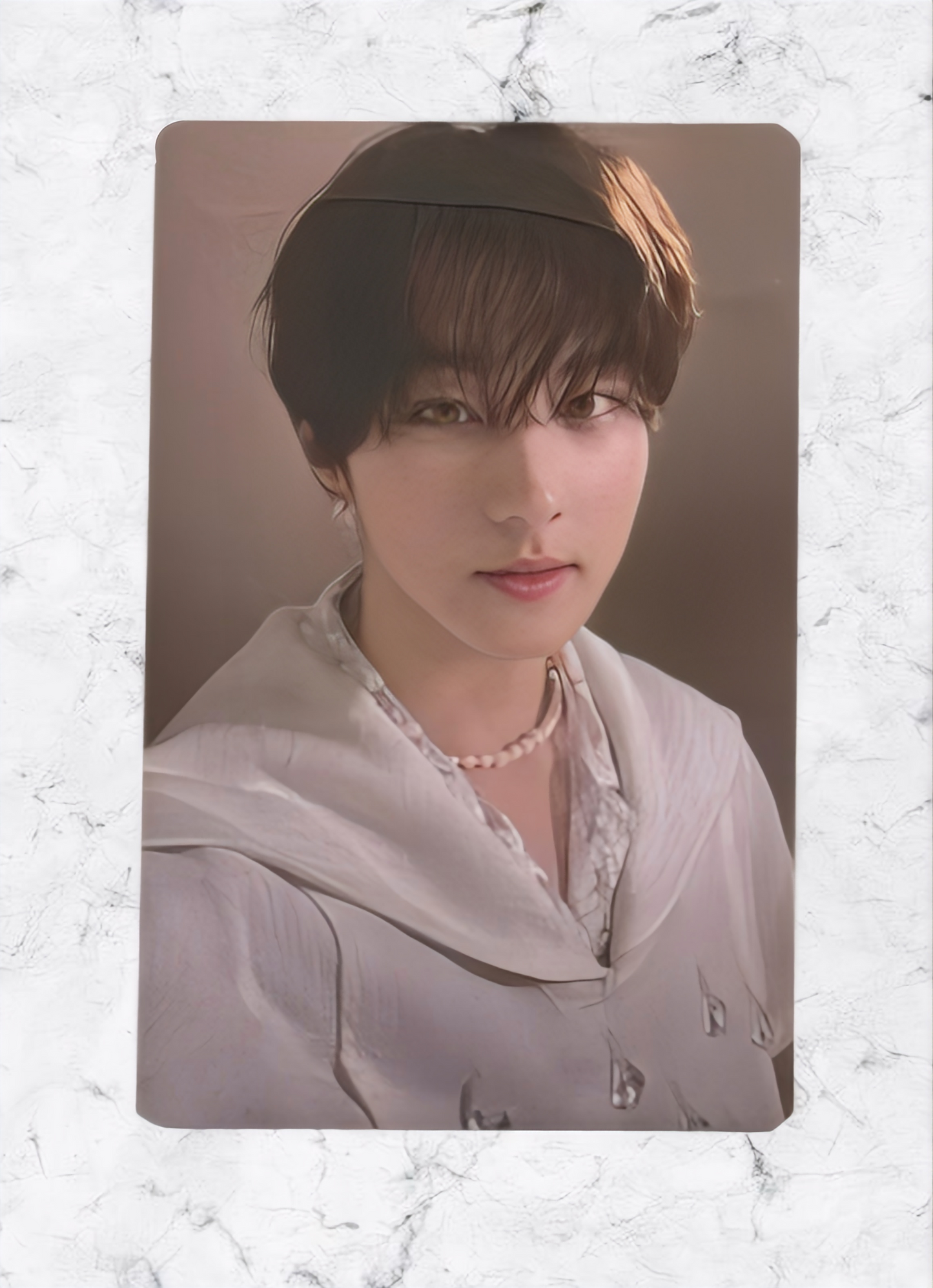 Front view of enhypen Jungwon Orange Blood Yzy 1.0 Video Call Pob Photocard photocard