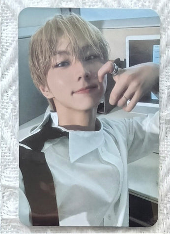 Front view of enhypen Jungwon Romance Untold Olive Young Pob Photocard photocard