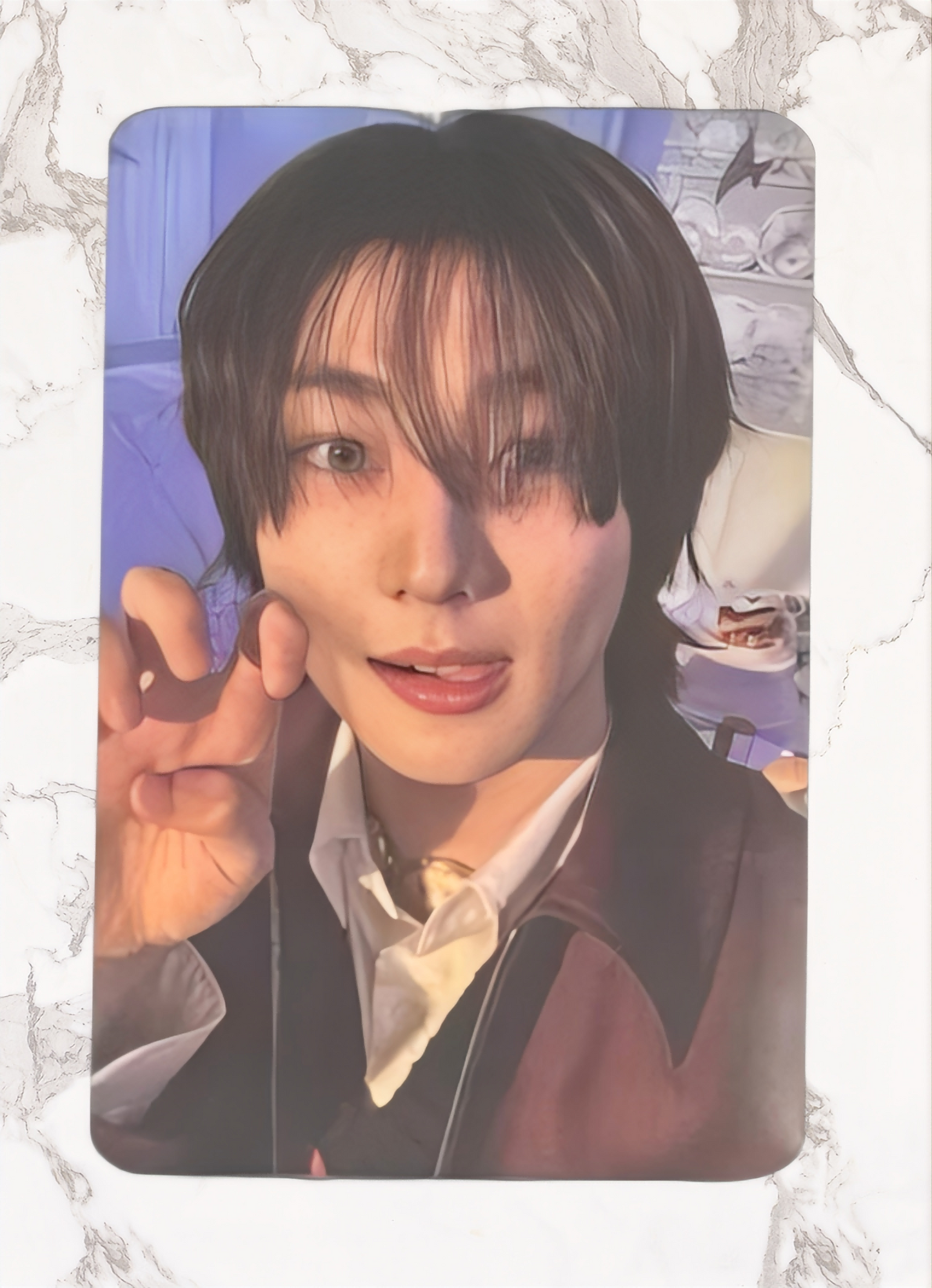 Front view of enhypen Jungwon Untold Romance Gs25 Lucky Draw Pob Photocard photocard