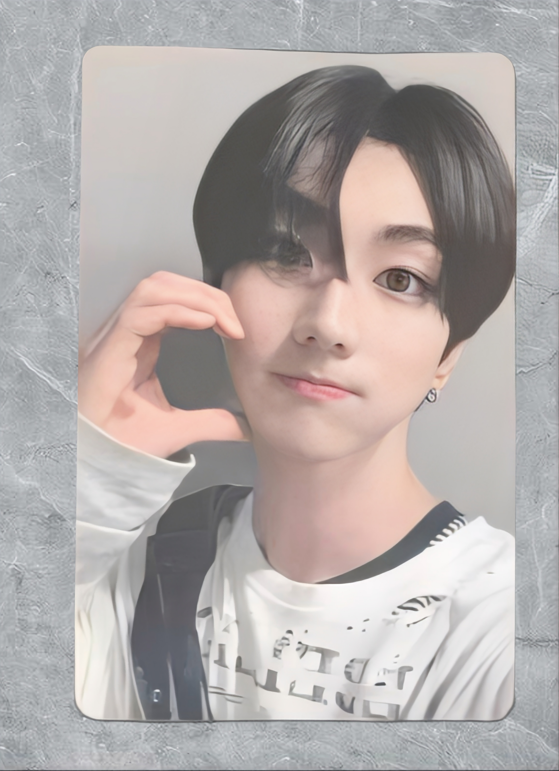 Front view of enhypen Jungwon Untold Romance Yzy 6.0 Audio Pob Photocard photocard