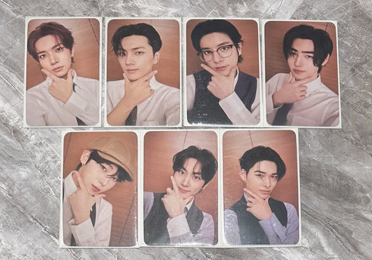 Front view of enhypen Ot7 Dark Moon Powerstation Pob Photocard photocard