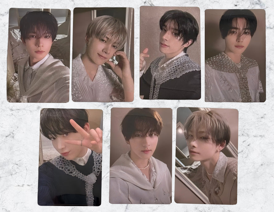 Front view of enhypen Ot7 Orange Blood Yzy 1.0 Video Call Pob Photocard photocard