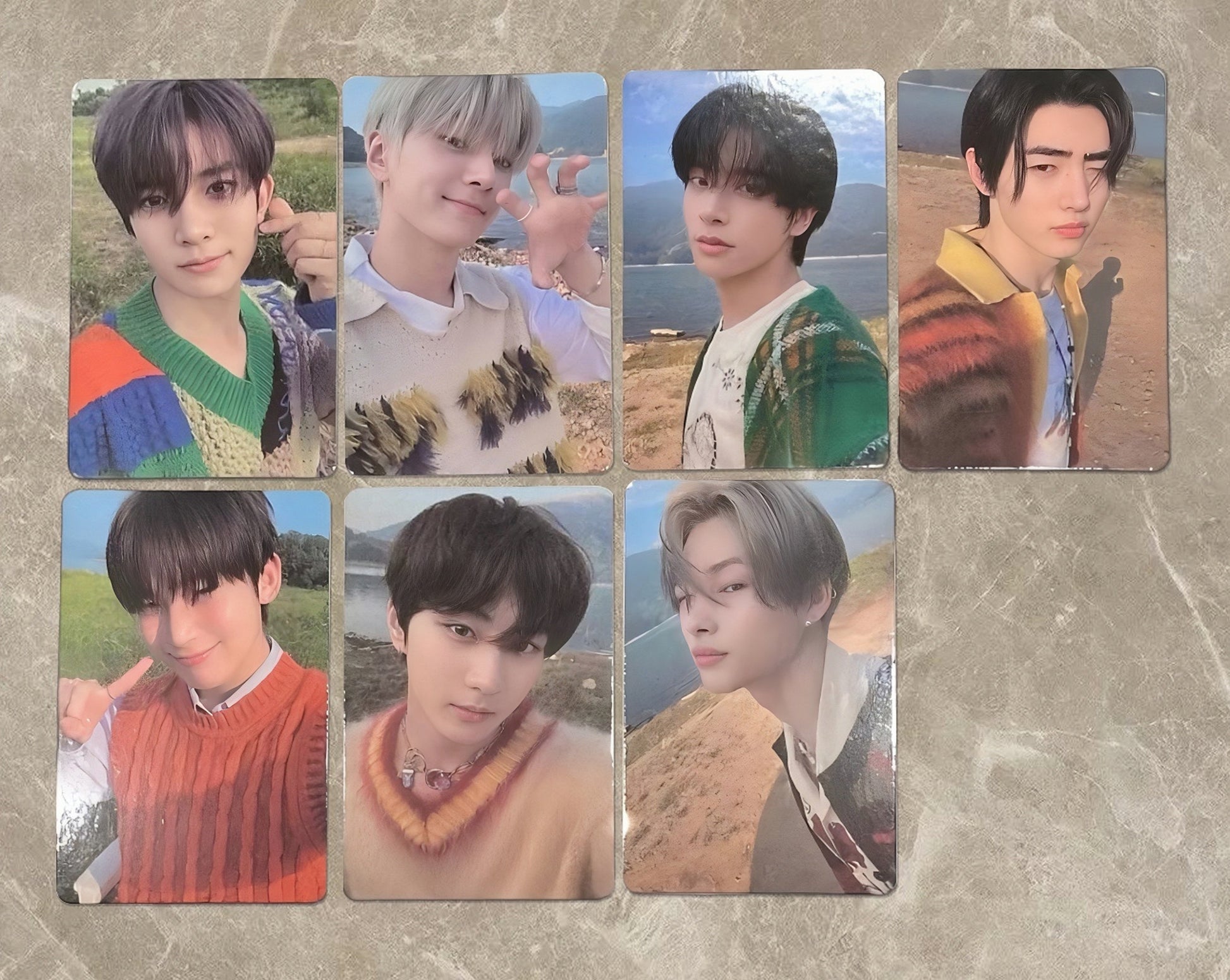 Front view of enhypen Ot7 Orange Blood Yzy Yizhiyu 1.0 Pob Photocard photocard
