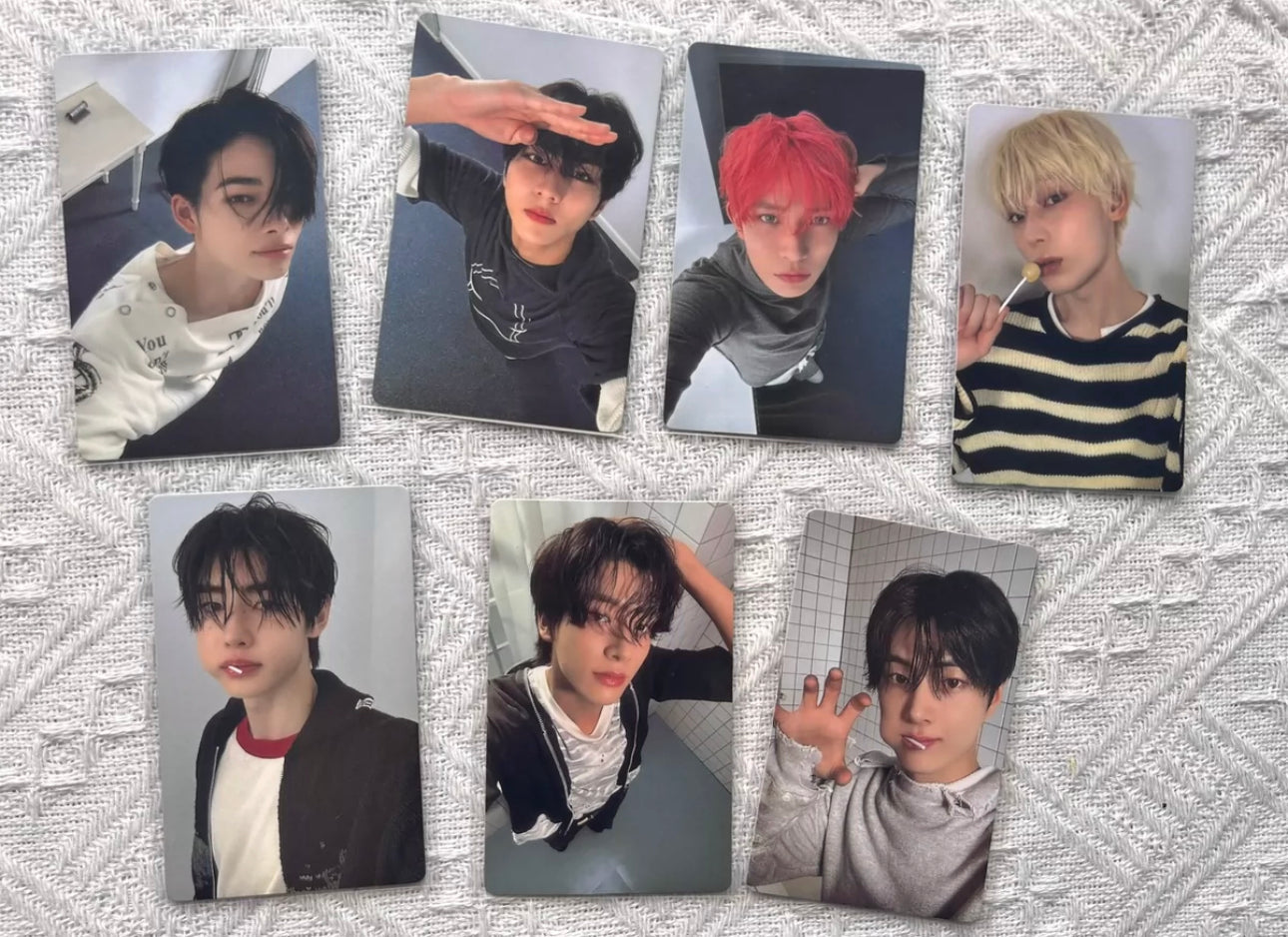 Front view of enhypen Ot7 Romance Untold Day Dream Kkt Kakaotalk Pob Photocard photocard