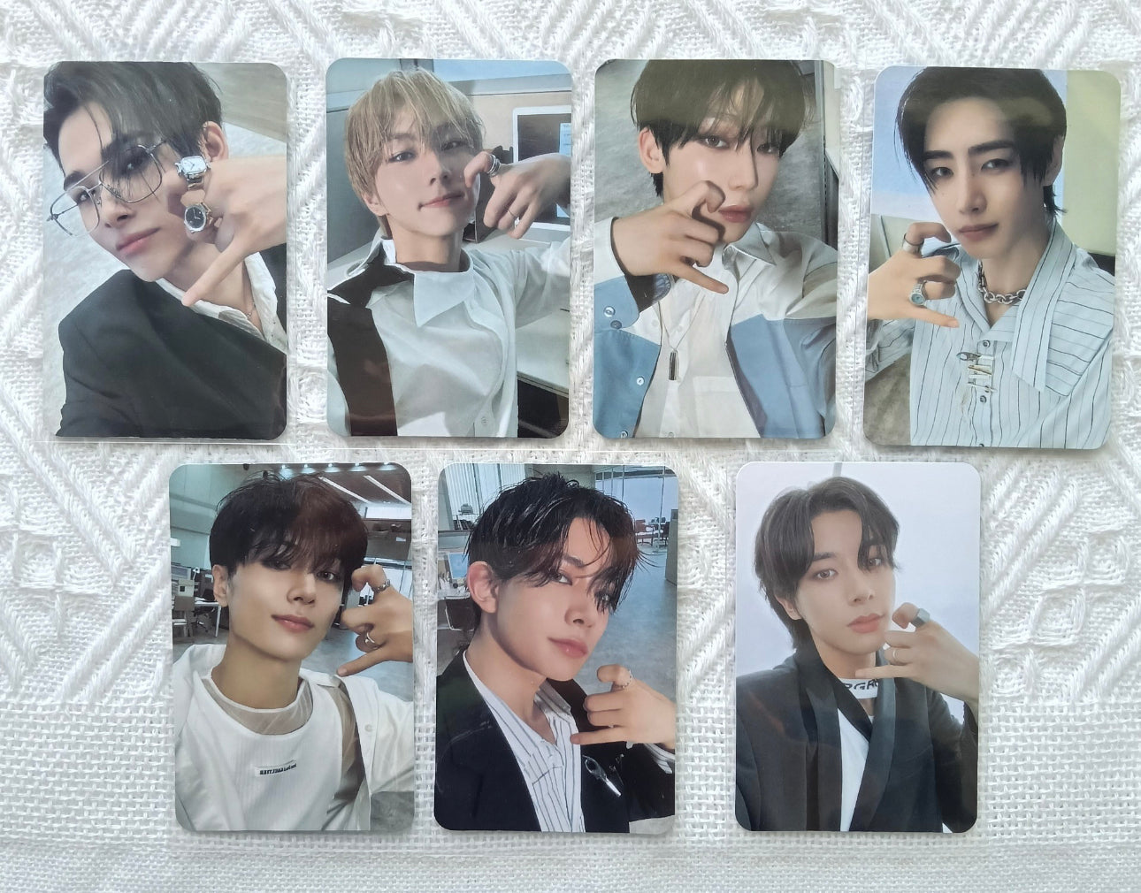 Front view of enhypen Ot7 Romance Untold Olive Young Pob Photocard photocard