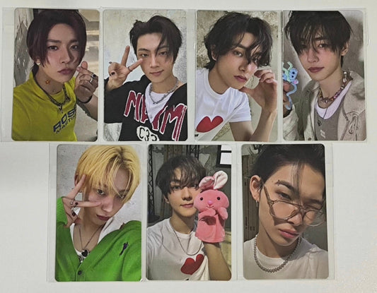 Front view of enhypen Ot7 Romance Untold Xo Broadcast Photocard photocard