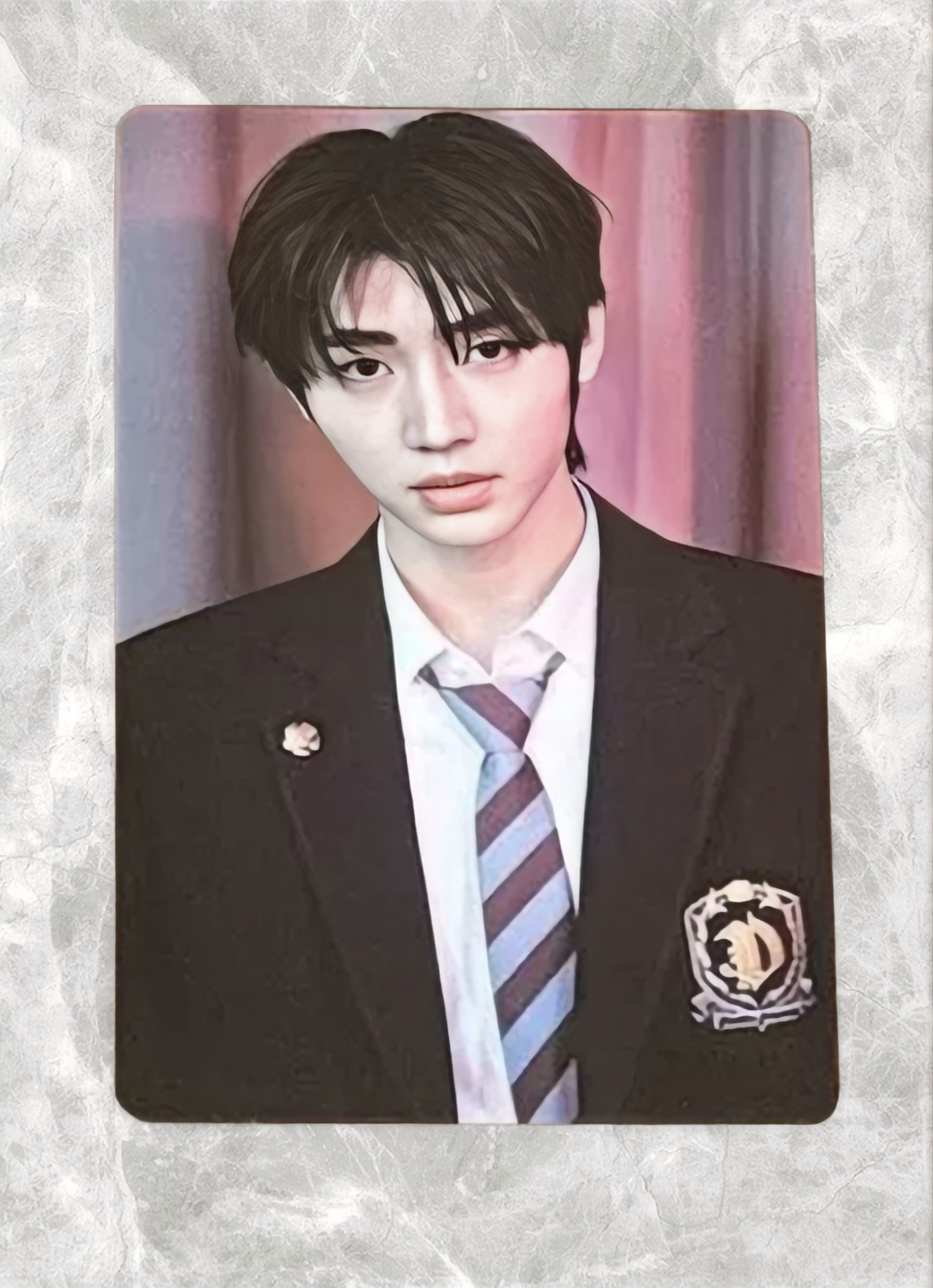 Front view of enhypen Sunghoon Border Carnival M2U Pob Photocard photocard