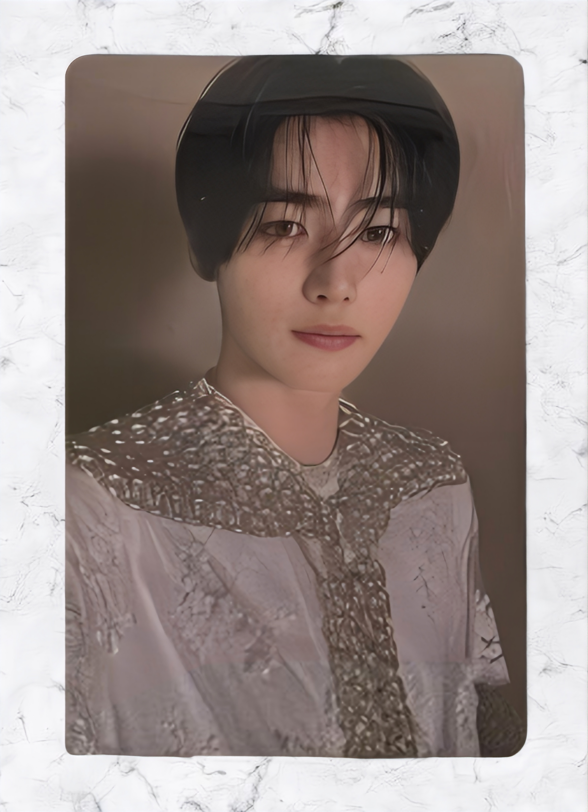 Front view of enhypen Sunghoon Orange Blood Yzy 1.0 Video Call Pob Photocard photocard