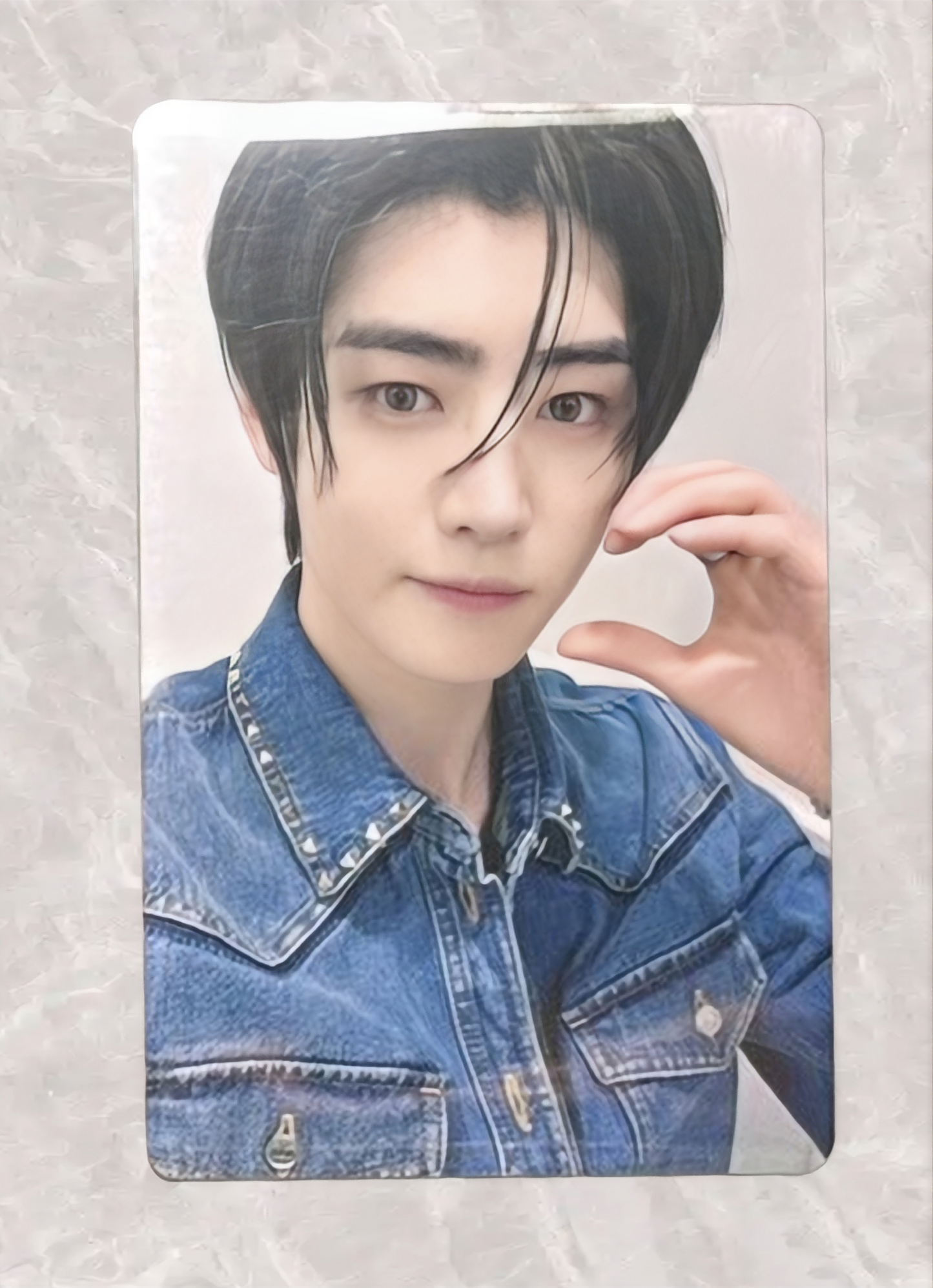 Front view of enhypen Sunghoon Orange Blood Yzy 5.0 Video Call Pob Photocard photocard
