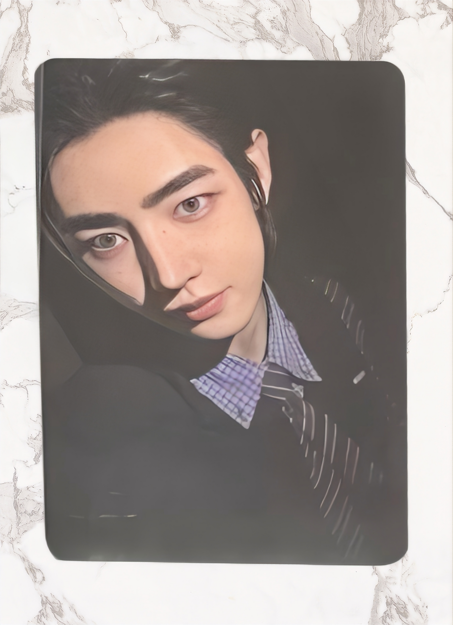 Front view of enhypen Sunghoon Untold Romance Gs25 Lucky Draw Pob Photocard photocard