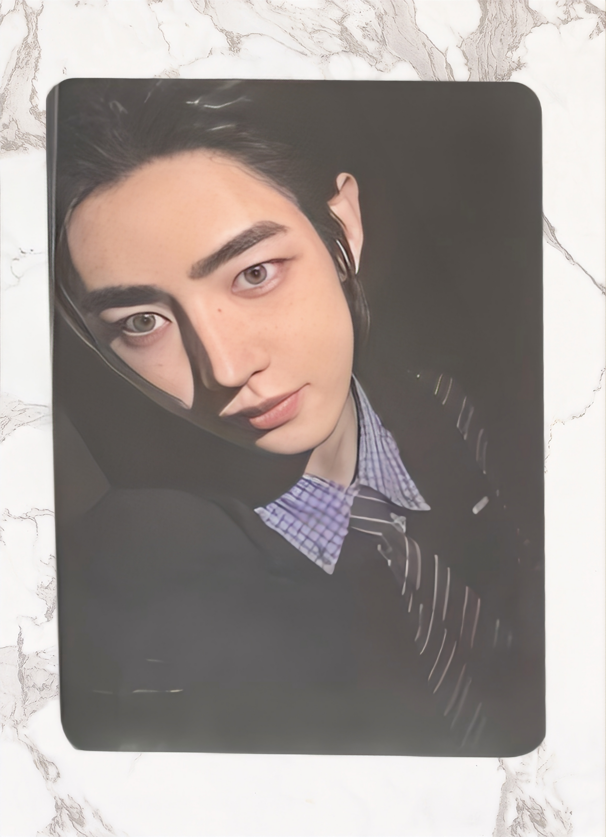 Front view of enhypen Sunghoon Untold Romance Gs25 Lucky Draw Pob Photocard photocard