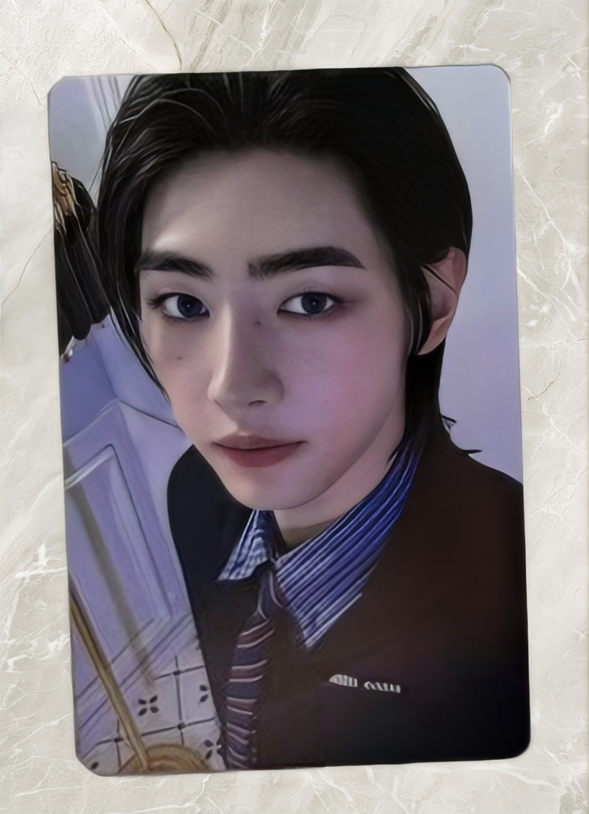 Front view of enhypen Sunghoon Untold Romance Yzy Yizhiyu 5.0 Video Call Pob Photocard photocard