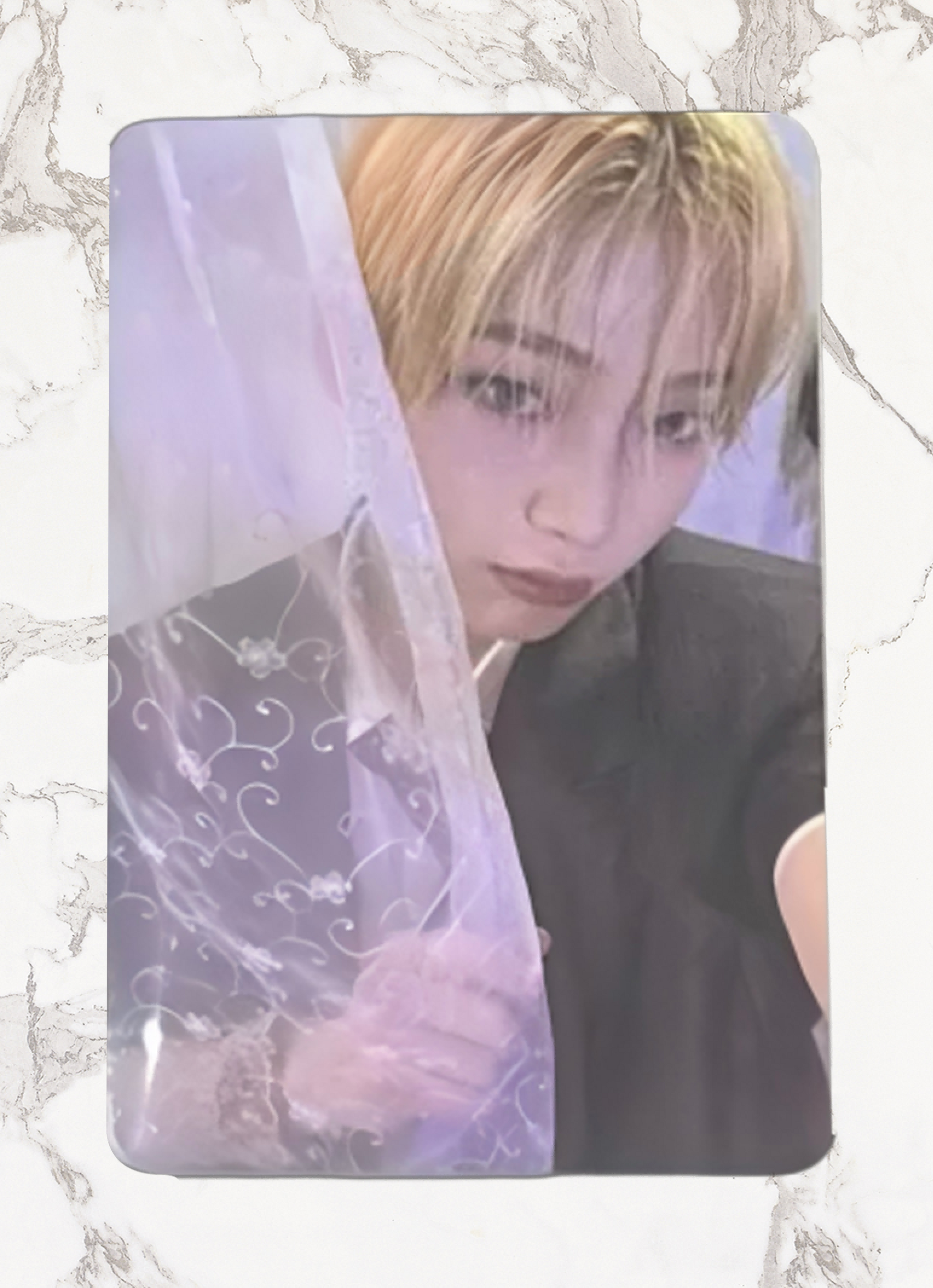 Front view of enhypen Sunoo Untold Romance Gs25 Lucky Draw Pob Photocard photocard