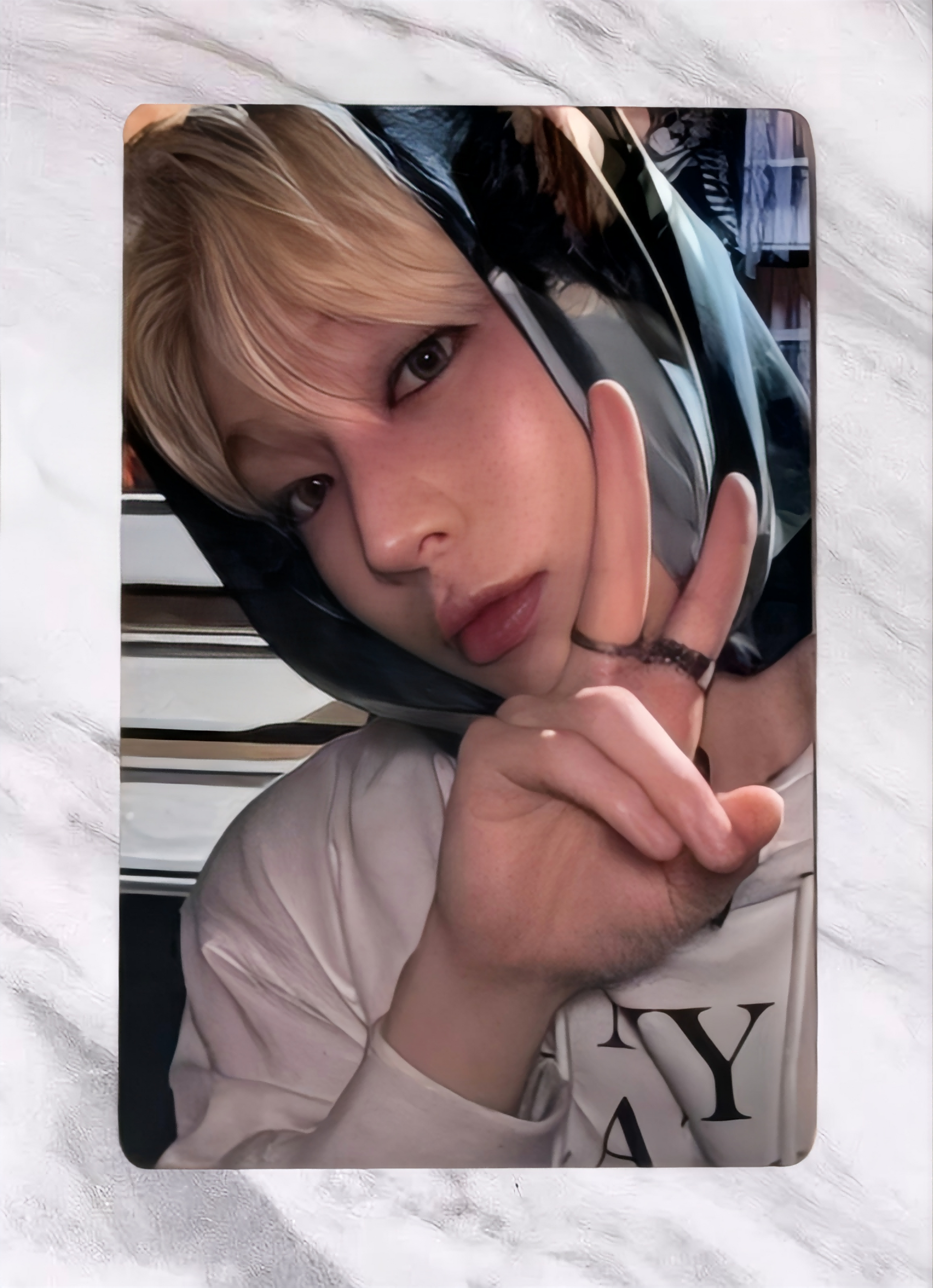 Front view of enhypen Sunoo Untold Romance Yzy Yizhiyu 5.0 Lucky Draw Pob Photocard photocard